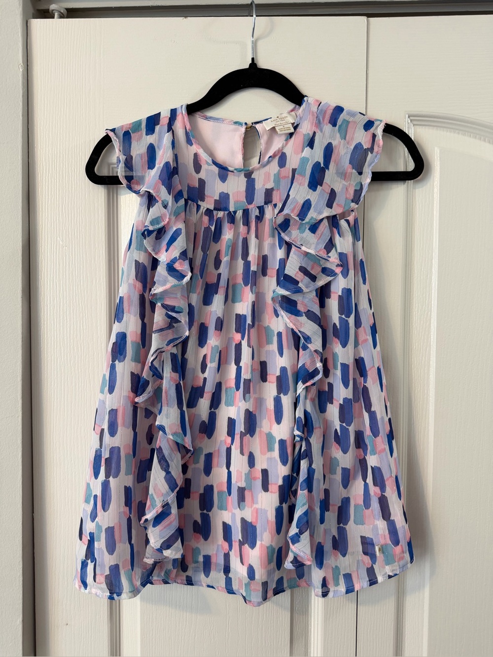 kate spade Girls dress - Pink, Blue & White Brushstroke